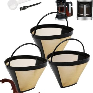 Filtros de café reutilizables para repuesto de filtro de café cuisinart No.4 Cesta de filtro de café permanente para Cuisinart DCC-3200P1 SS-15P1 Filtros de café reutilizables para repuesto de filtro de café cuisinart No.4 Cesta de filtro de café permanente para Cuisinart DCC-3200P1 SS-15P1