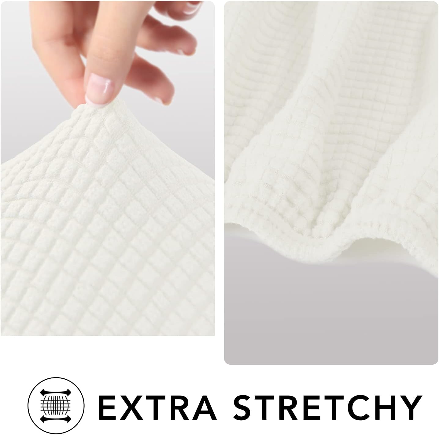 PureFit – Funda elástica para sofá biplaza, suave, antideslizante de jacquard de elastano, protector de muebles lavable con espuma antideslizante y