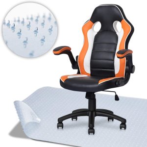 Magshion Silla de oficina para juegos con paspartú, silla giratoria ejecutiva de piel sintética para computadora con reposabrazos abatibles, Magshion Silla de oficina para juegos con paspartú, silla giratoria ejecutiva de piel sintética para computadora con reposabrazos abatibles,