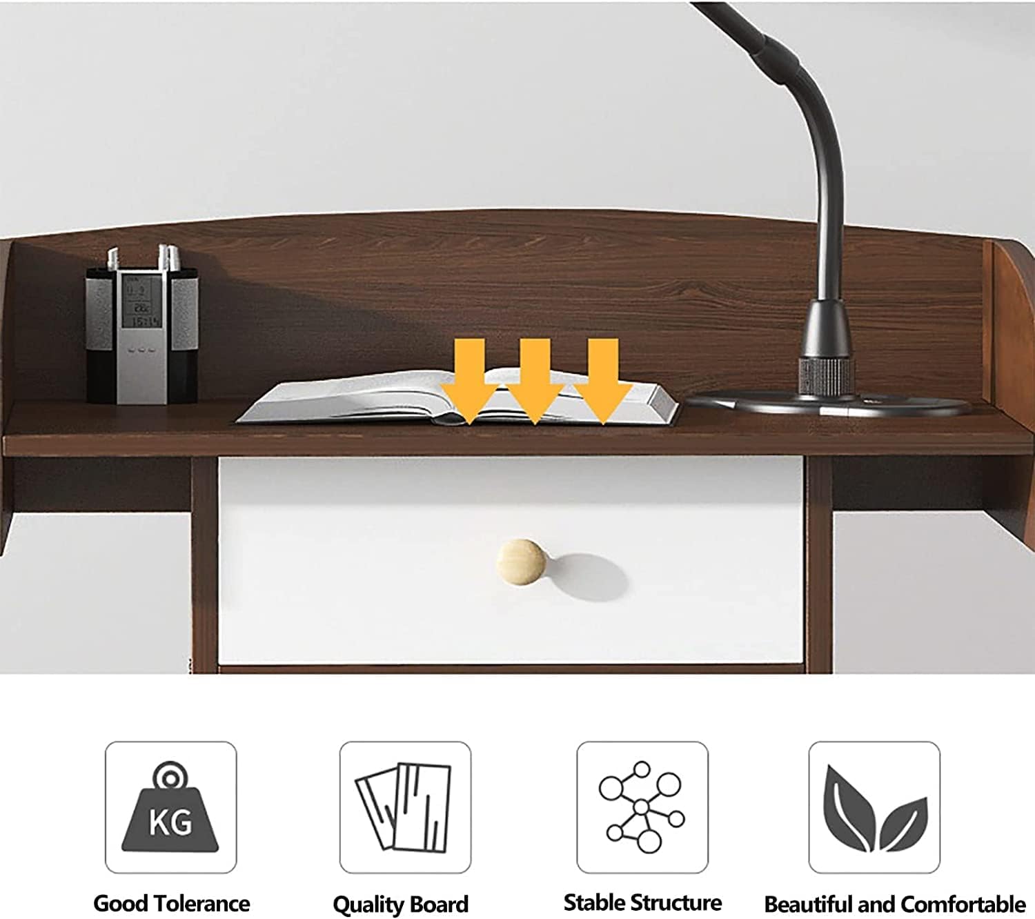 JITEM Atril Podium – Podio de madera de fibropanel de densidad media para atril con estante de almacenamiento, ideal para oradores, conferencias,