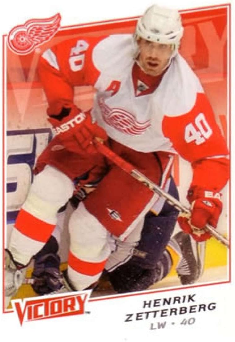 2008-09 Upper Deck Victory Hockey #129 Henrik Zetterberg Detroit Red Wings Official NHL Trading Card (Stock Photo Shown, Near Mint or Better