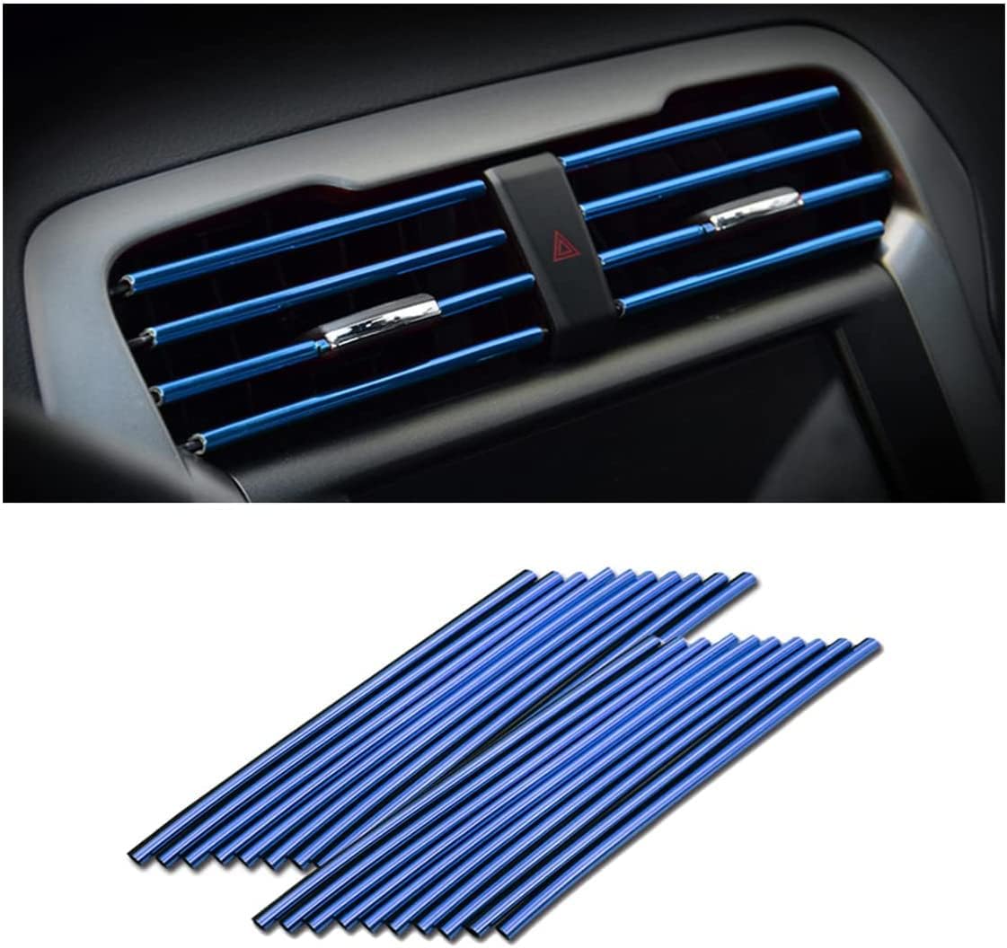 20 tiras de decoración de aire acondicionado para automóvil, tira de ajuste de salida de aire flexible, accesorios interiores de automóvil, tira de