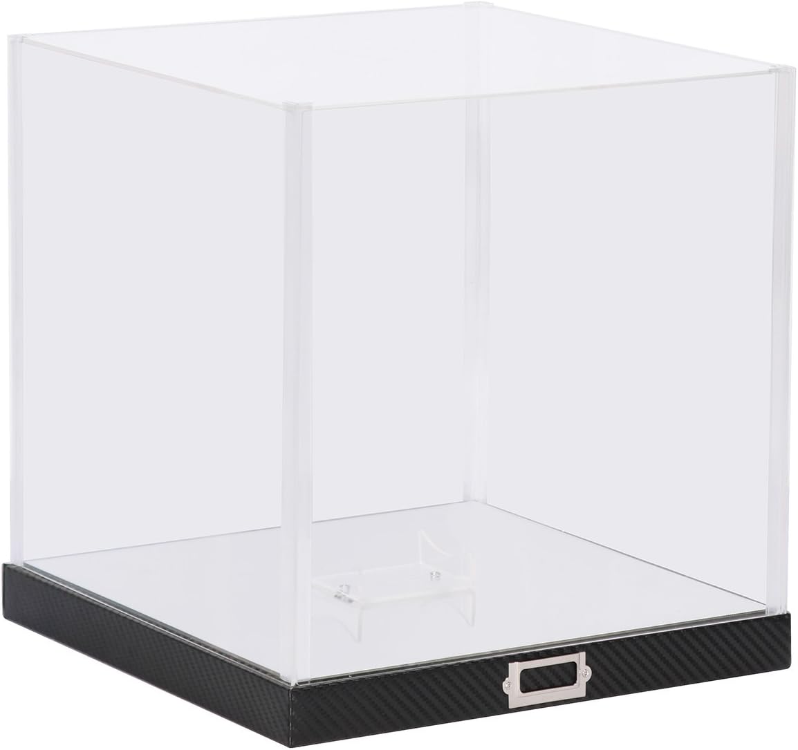 JackCubeDesign MK342A – Vitrina de baloncesto con base de estilo fibra de carbono, soporte para pelotas deportivas de acrílico prémium para