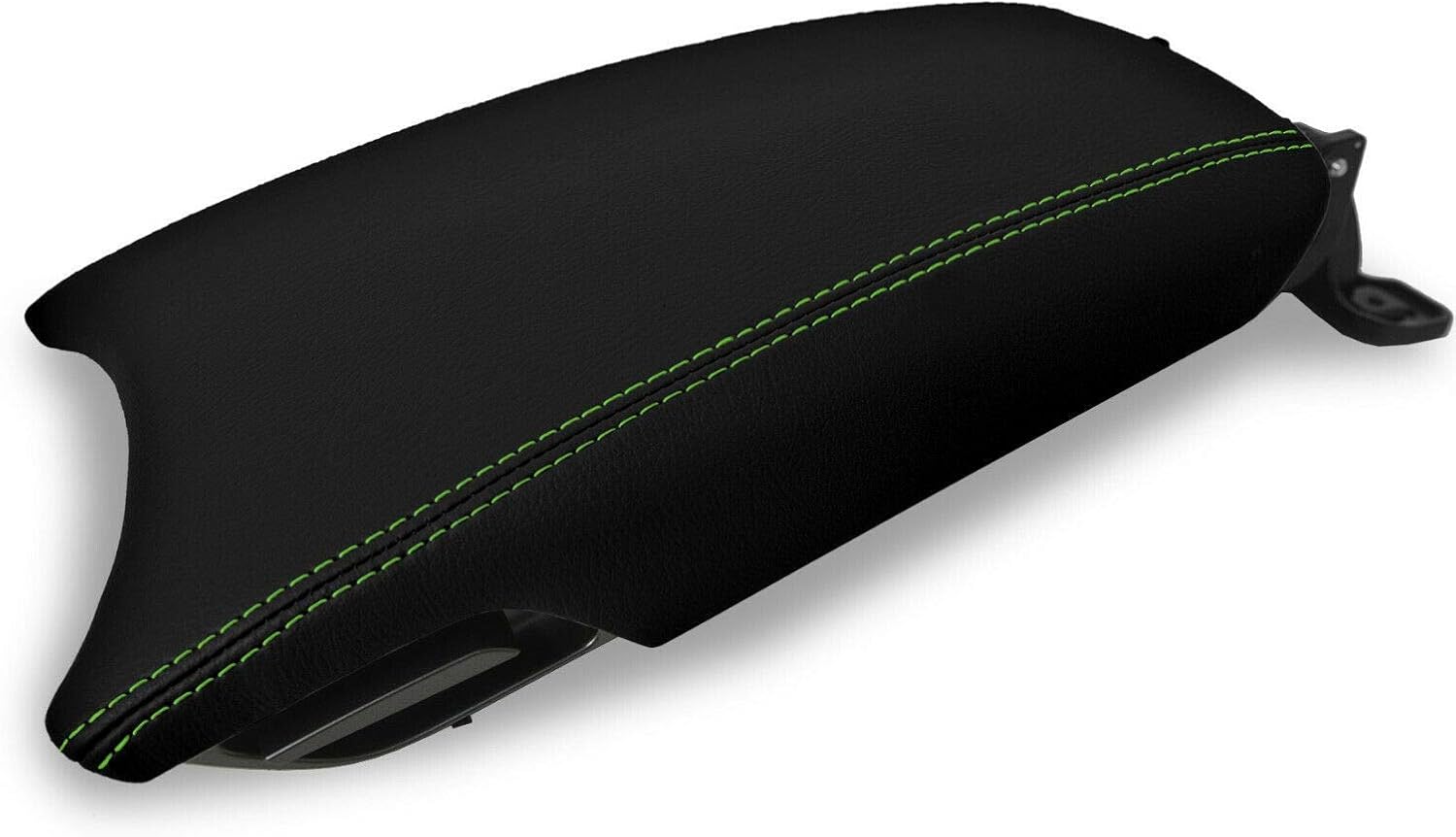Autoguru Funda para reposabrazos de consola central hecha para Hyundai Azera 2012-2017, color negro, puntada verde