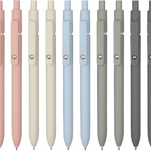VICO 10 bolígrafos de tinta de gel retráctiles de punta fina de 0.020 in, de secado rápido, bonitos y estéticos para suministros para la escuela y VICO 10 bolígrafos de tinta de gel retráctiles de punta fina de 0.020 in, de secado rápido, bonitos y estéticos para suministros para la escuela y