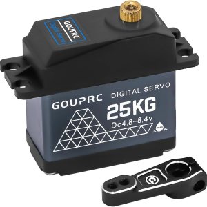 GOUPRC – Servo digital de alto par de torsión de 55.1 lbs, resistente al agua y de acero inoxidable, servo brazo servo 25T para servo de coche a GOUPRC – Servo digital de alto par de torsión de 55.1 lbs, resistente al agua y de acero inoxidable, servo brazo servo 25T para servo de coche a