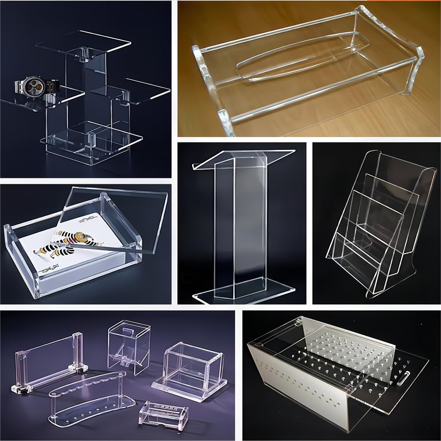 Paquete de 2 hojas acrílicas transparentes de 24 x 24 pulgadas, 316 pulgadas de grosor (0.197 in), hojas de plexiglás, hojas acrílicas para corte