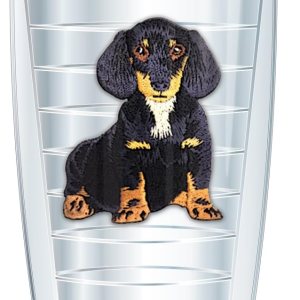 Signature Tumblers Dachshund – Emblema para perro en transparente de 22 onzas de doble pared con tapa negra fácil de sorbar Signature Tumblers Dachshund – Emblema para perro en transparente de 22 onzas de doble pared con tapa negra fácil de sorbar