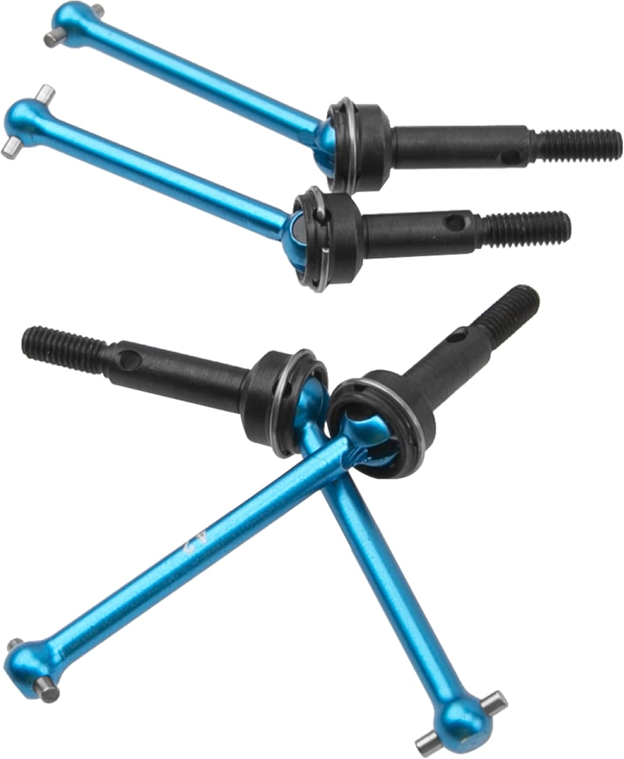 4 piezas Vgoohobby CVD eje de transmisión delantero y trasero 54515 54516 1.654in 1.535in compatible con el coche RC de 110 (azul)