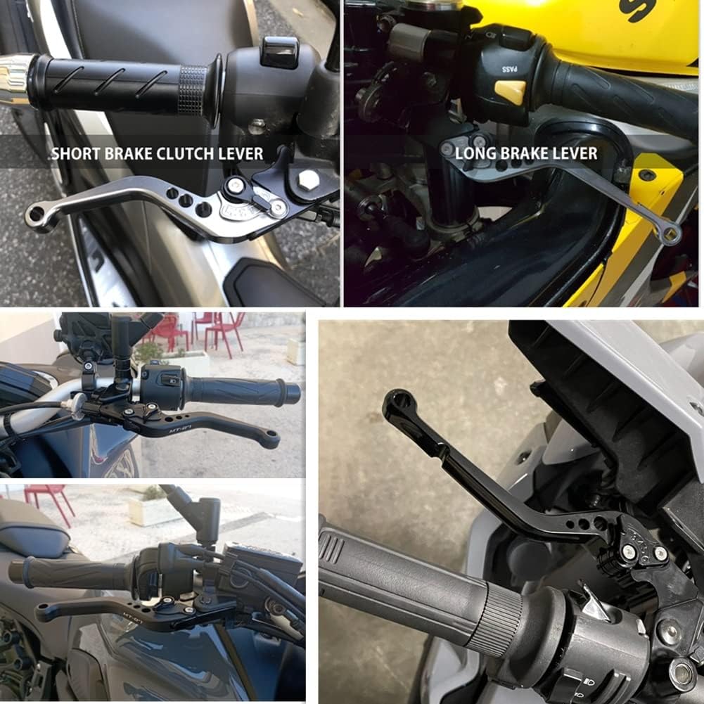 Manija de embrague para Yamaha FZ25 FZ-25 2020 2021 Palancas de embrague de freno largo de motocicleta ajustable CNC aluminio palancas de freno de