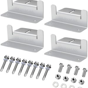 4 unidades por juego de soportes Z de montaje en panel solar, soportes de montaje de panel solar, aluminio ligero sin corrosión para caravanas, 4 unidades por juego de soportes Z de montaje en panel solar, soportes de montaje de panel solar, aluminio ligero sin corrosión para caravanas,