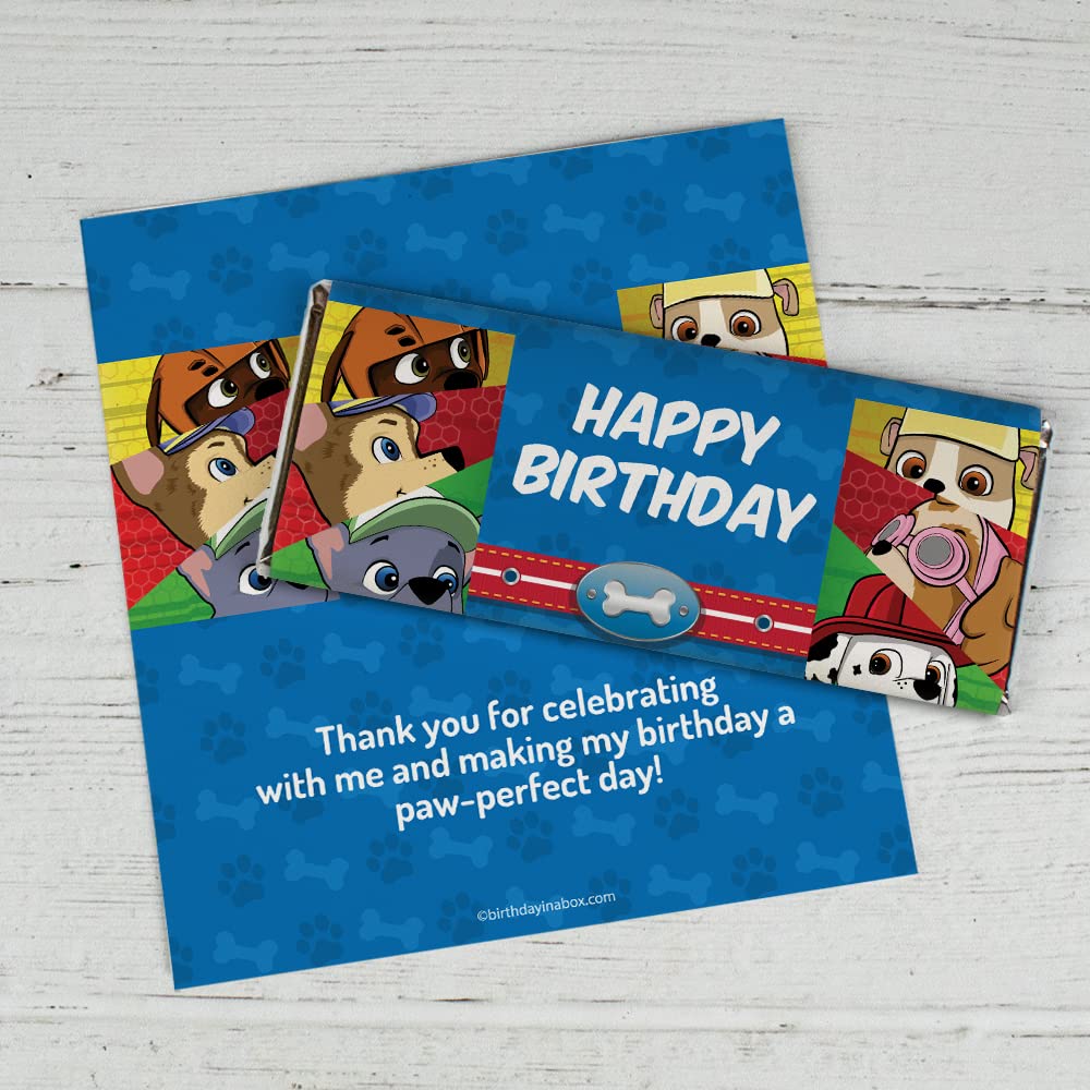 Envolturas de recuerdos de cumpleaños de niños de 24 quilates para barras de chocolate, suministros de fiesta (paquete de 24) – Decoraciones de