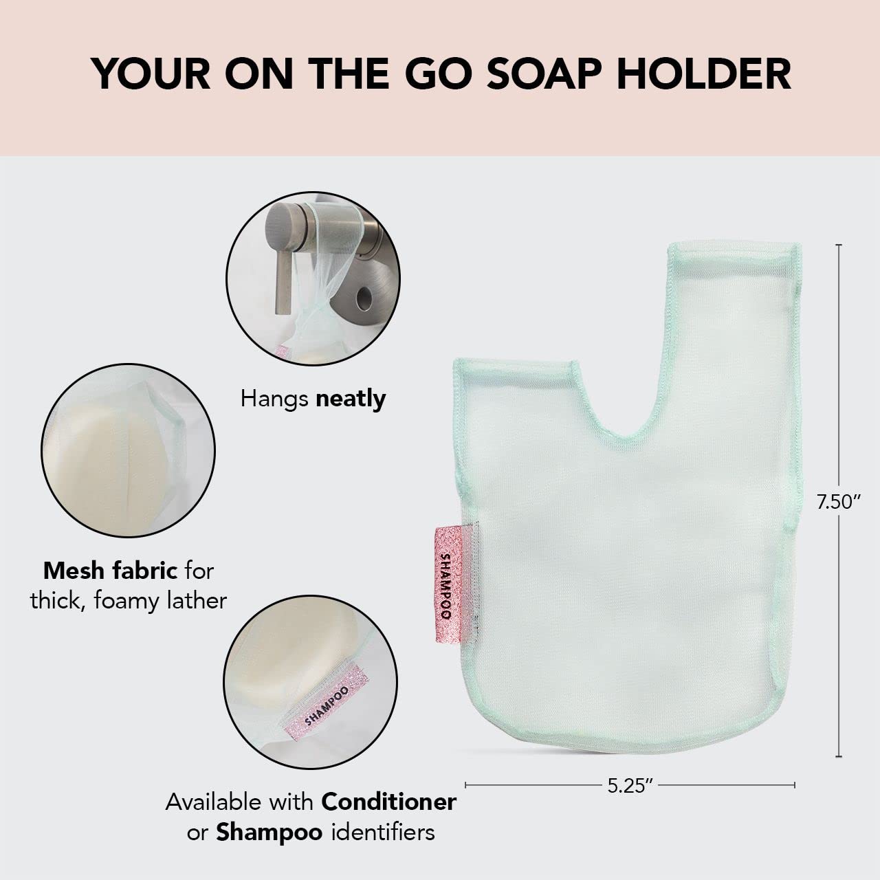 Kitsch Barra de champú de árbol de té y menta y botella gratis bolsa de jabón de belleza con descuento