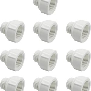 FangKingNo 10 piezas de PVC reductor de manguera de jardín hembra acoplamiento de buje hembra, rosca macho de 12 pulgada a rosca hembra de 34 FangKingNo 10 piezas de PVC reductor de manguera de jardín hembra acoplamiento de buje hembra, rosca macho de 12 pulgada a rosca hembra de 34