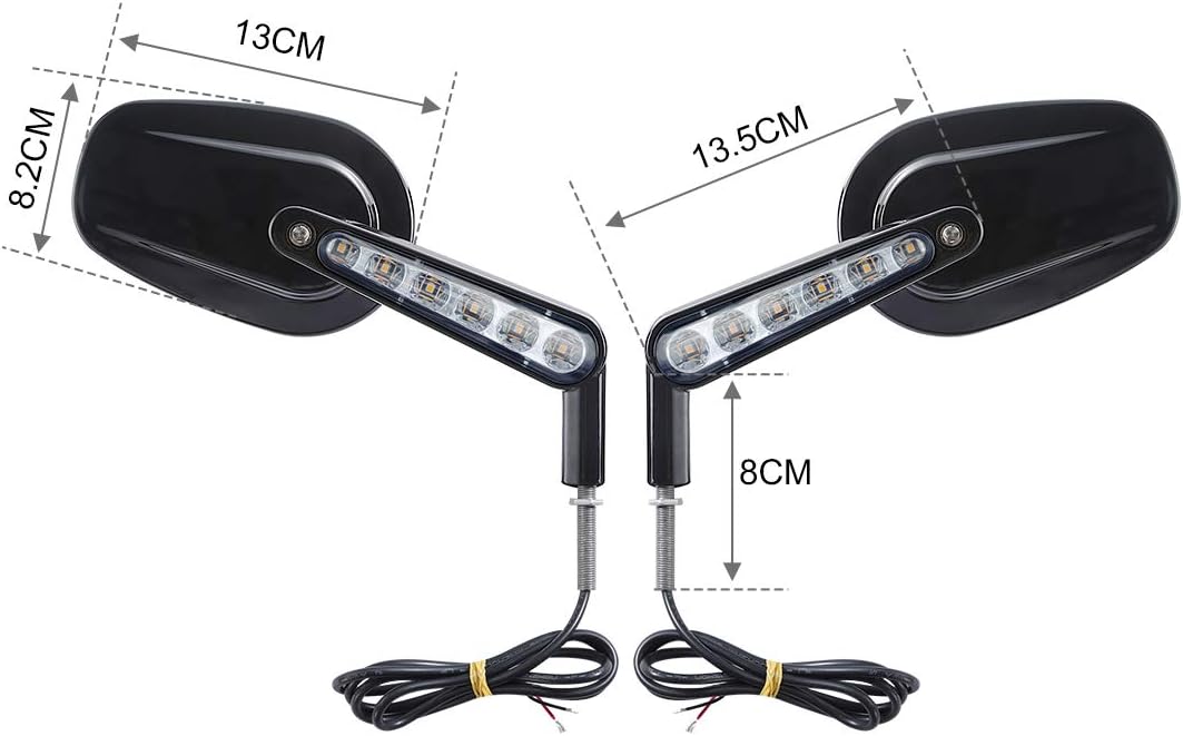 XMT-MOTO Espejos retrovisores musculares LED intermitentes para Harley Davidson VROD V-Rod VRSCF