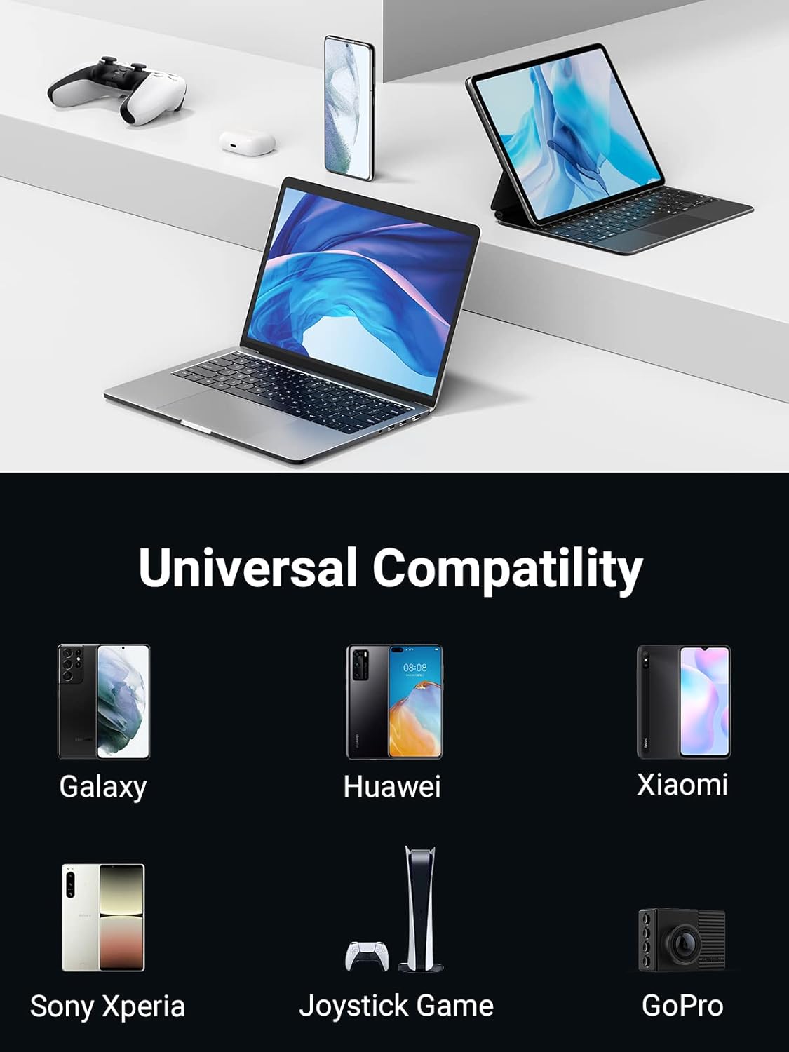 UGREEN Cable USB C en ángulo recto USB A a tipo C compatible con iPhone 1515 Plus15 Pro15 Pro MaxGalaxy S10S10+ Note 20LG V50V60iPad Mini 6 Air