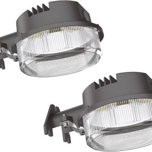 Luz LED de granero de 50 W, del anochecer al amanecer, iluminación de patio al aire libre con fotocélula 5000 K, luz diurna impermeable, lista ETL y Luz LED de granero de 50 W, del anochecer al amanecer, iluminación de patio al aire libre con fotocélula 5000 K, luz diurna impermeable, lista ETL y