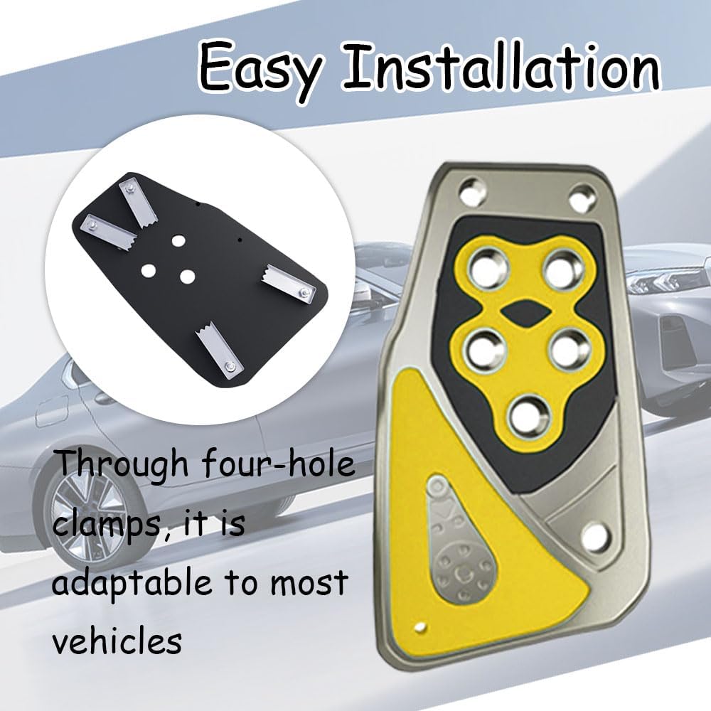 Almohadillas para pedal de automóvil, kit de placa de descanso de pedales, fundas para pedal de gas, almohadillas de pedal de freno de acelerador,