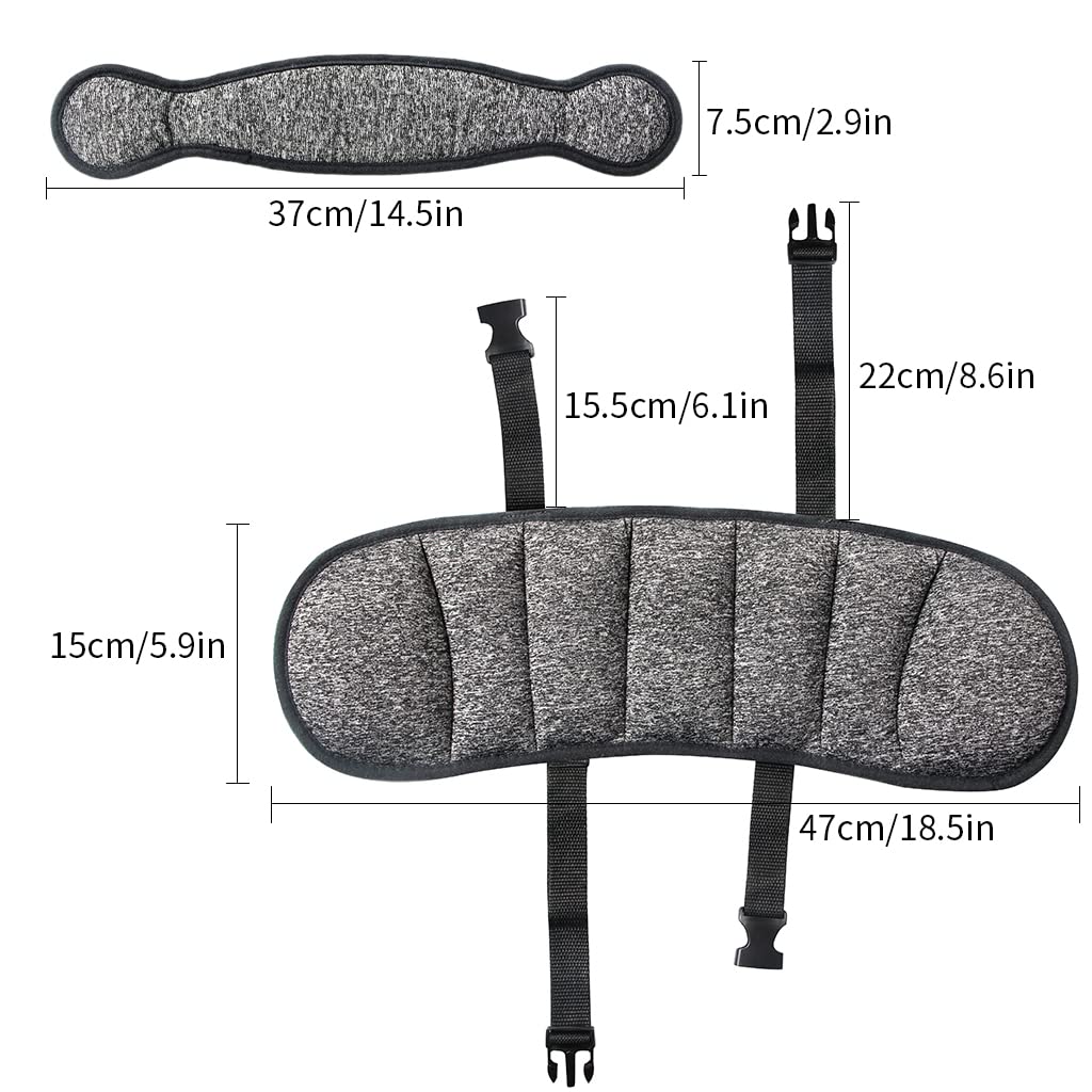 vocheer Banda de soporte para la cabeza del asiento de automóvil para bebé, ajustable para asiento de automóvil, soporte para siesta para niños,