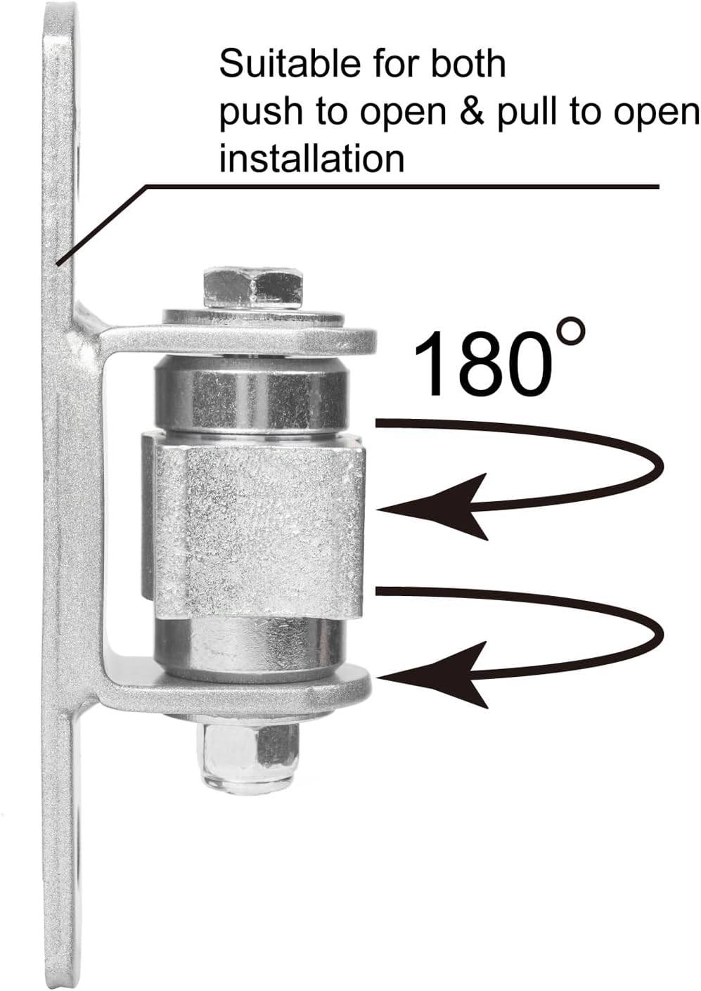 Gudwells Heavy Duty7″ medio perno en soldadura en bisagras de puerta de cojinete sellado para puertas grandes de hierro pesado de hasta 1100 libras,