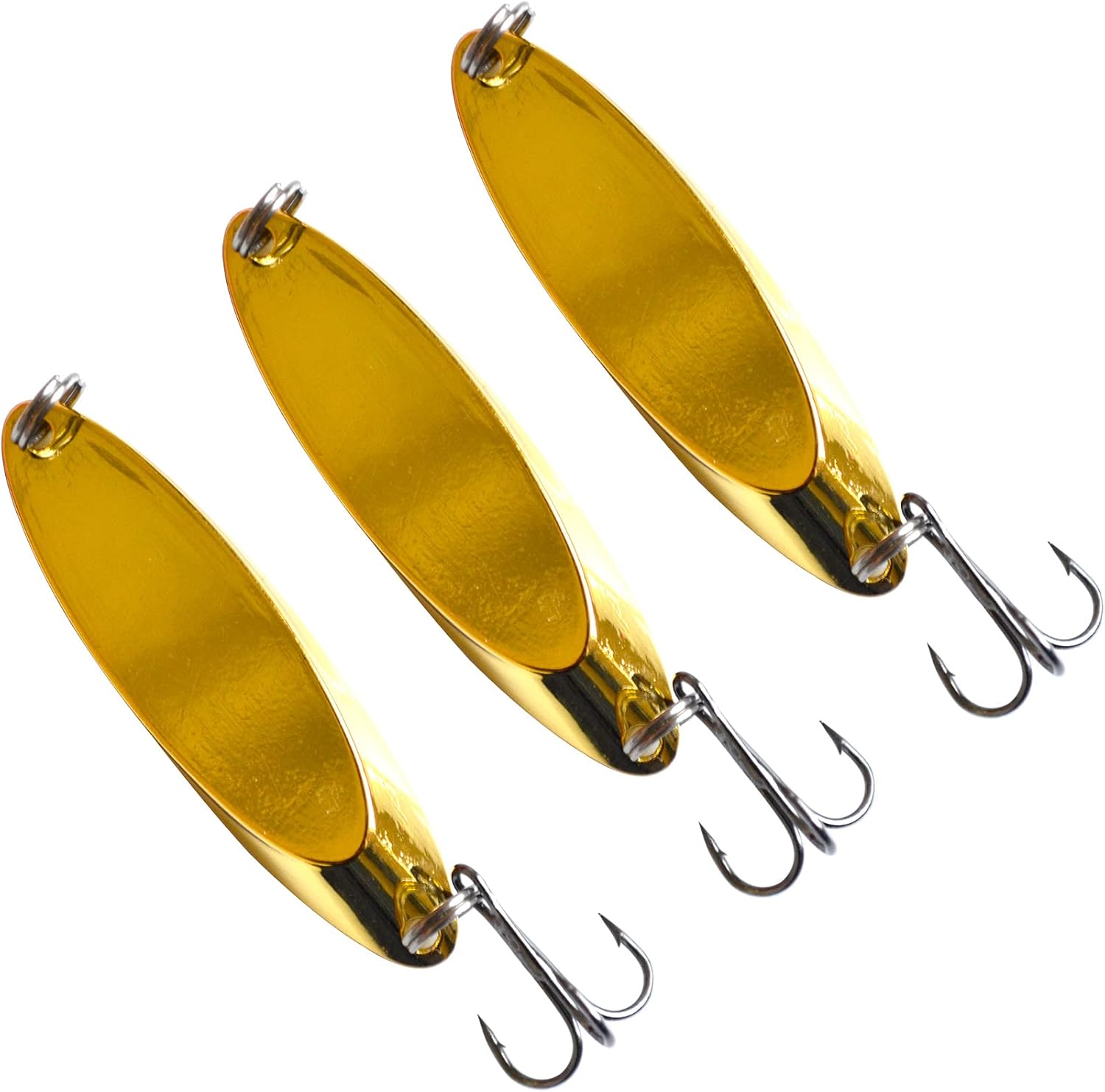 Juego de 5 cucharas de señuelo de pesca, anzuelos de pesca para lubina, trucha, kit de señuelos de aleación de zinc, cucharas de lentejuelas, cebos