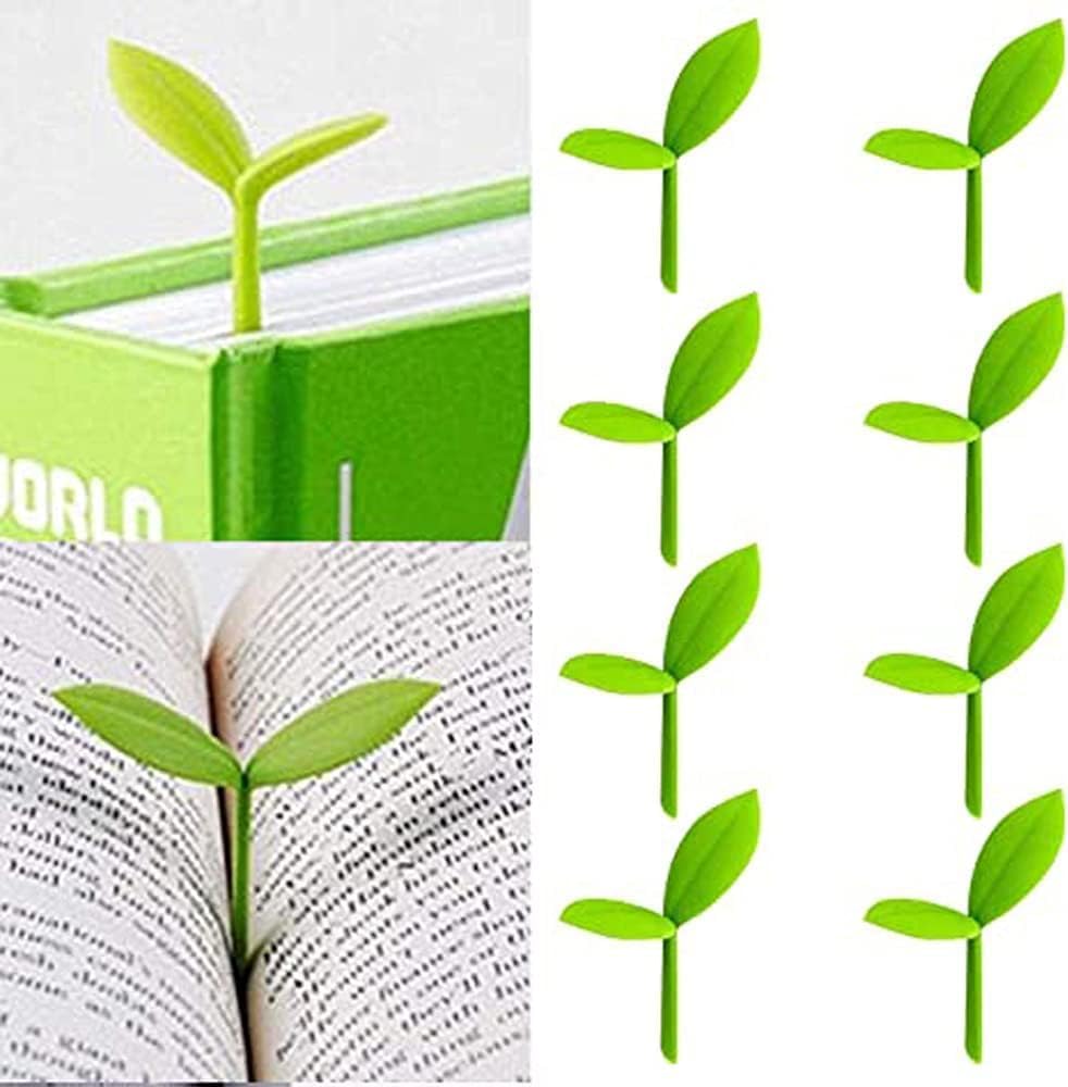 Marcapáginas verde, marcapáginas Little Grass Bud, accesorios de libros de papelería, marcadores verdes, marcapáginas de hojas pequeñas,