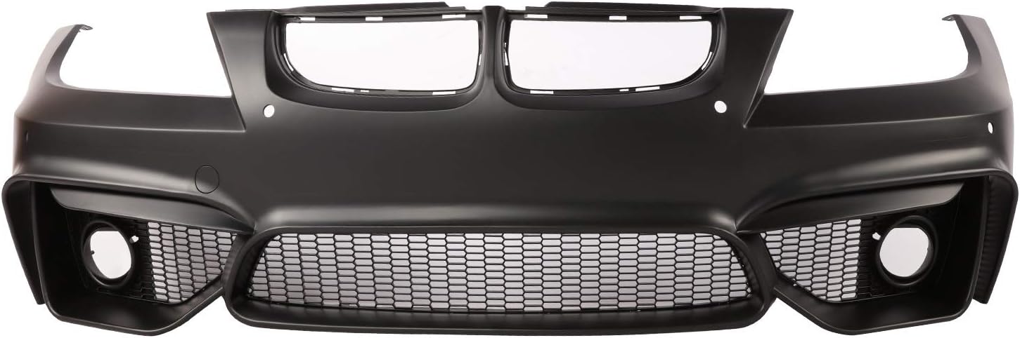 PENSUN Parachoques delantero estilo F80 M3 M4 con agujeros PDC apto para BMW E90E91 3-Series Sedan 2006-2008 (no compatible con M4 y M3)