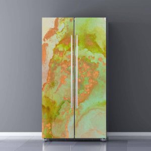 Juego de envoltorios de vinilo autoadhesivos para refrigerador, pintura abstracta fluida de lujo, técnica de tinta de alcohol, mural de puerta, Juego de envoltorios de vinilo autoadhesivos para refrigerador, pintura abstracta fluida de lujo, técnica de tinta de alcohol, mural de puerta,