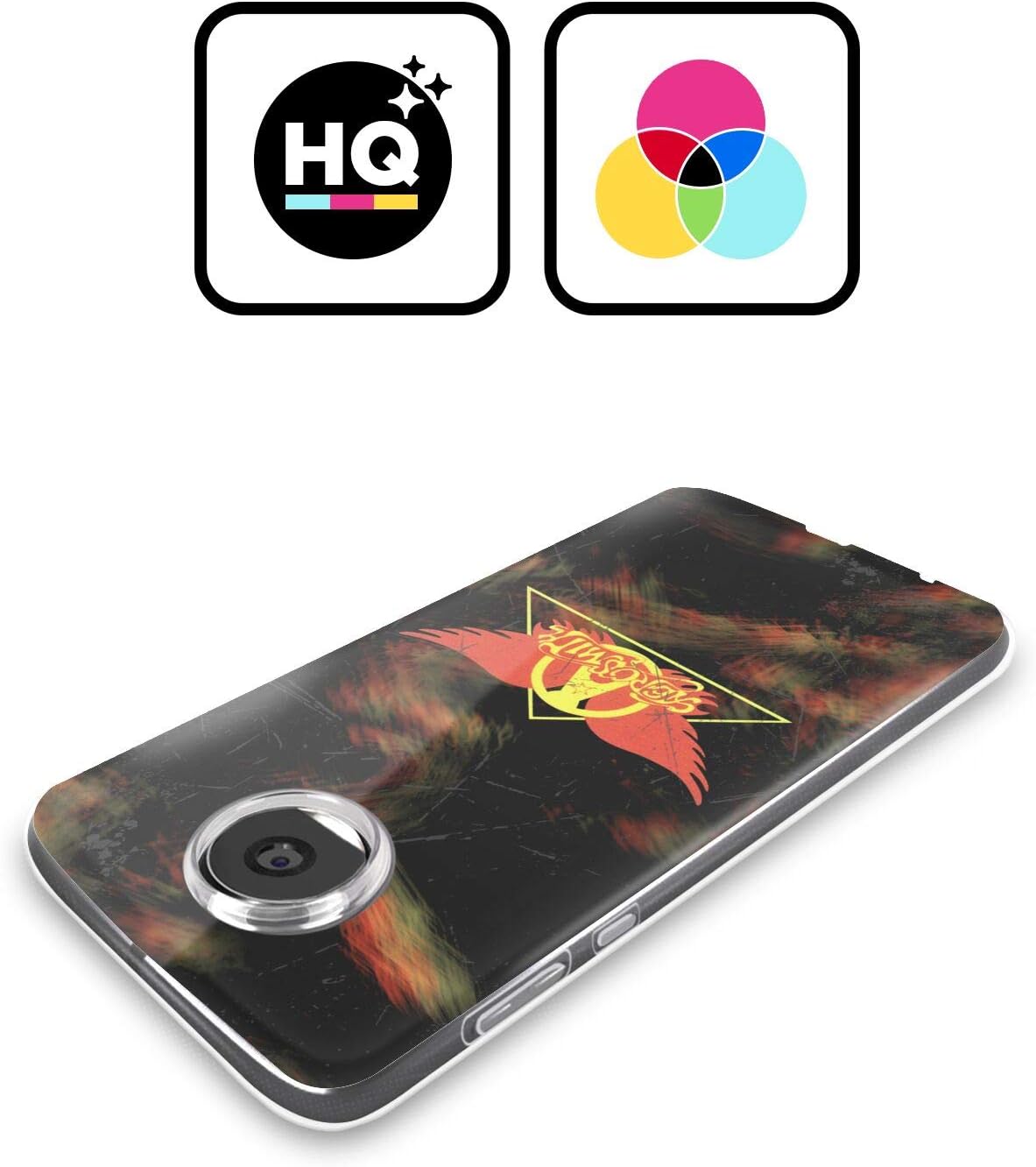 Head Case Designs Officially Licensed Aerosmith Triangle Winged Classics Soft Gel Case Compatible with Motorola Moto G41
