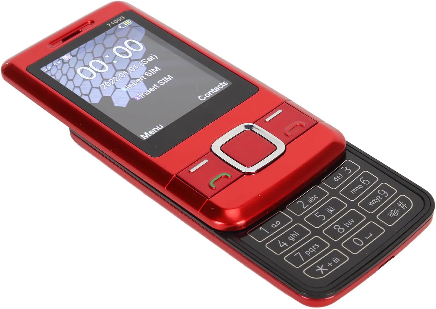 GLOGLOW Teléfono deslizante desbloqueado, pantalla HD de 2.4 pulgadas, teléfono celular desbloqueado para personas mayores de 100 a 240 V para