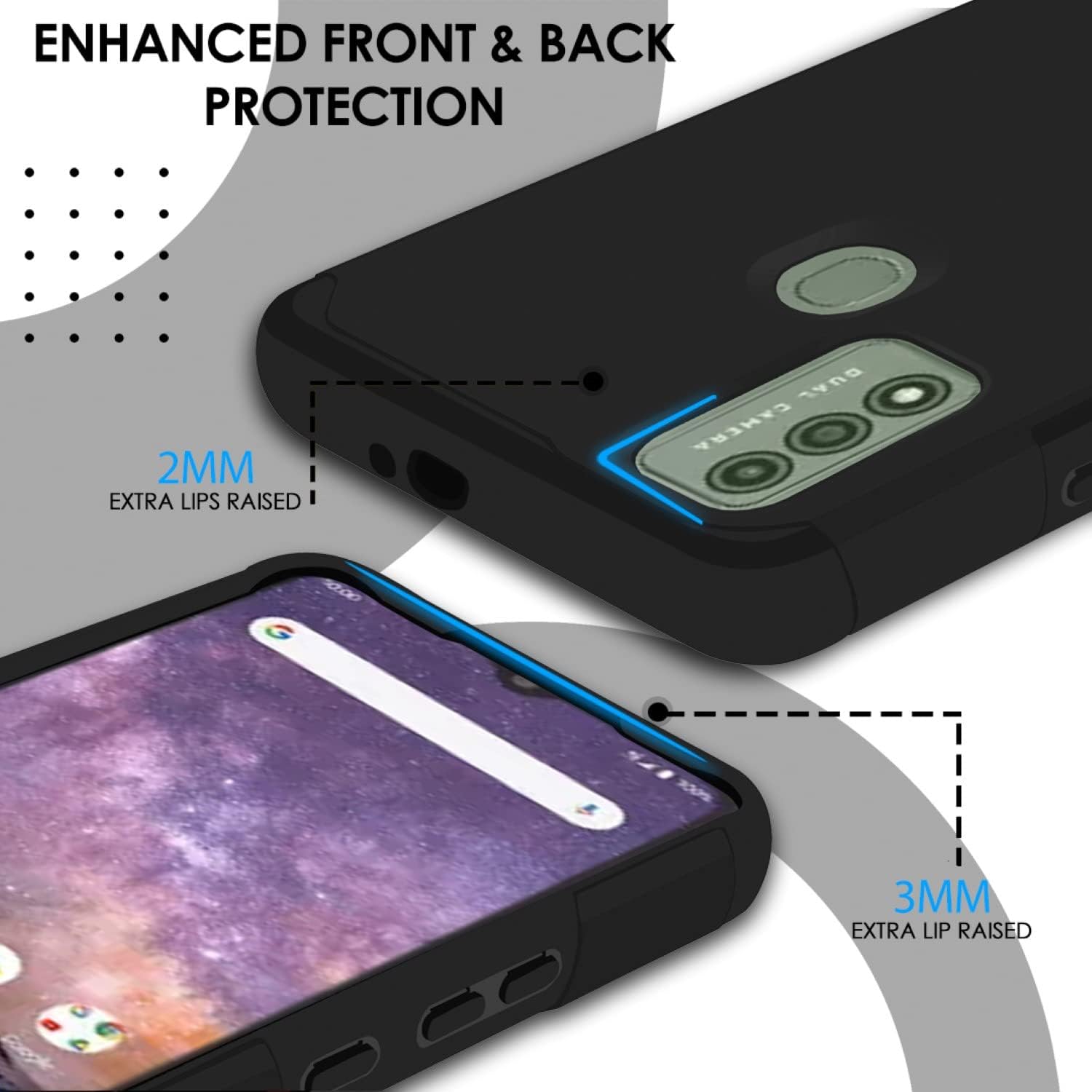 TJS Funda compatible con Wiko Voix, híbrida de doble capa (compatible con montaje magnético), a prueba de golpes, protección contra caídas, contra