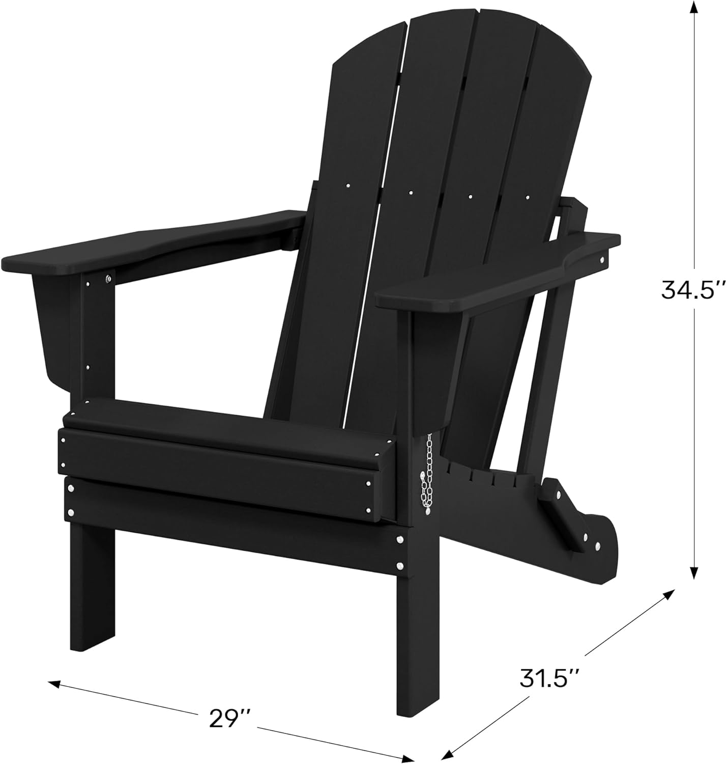 WestinTrends Malibu – Juego de 2 sillas Adirondack plegables de polietileno para exteriores, color rojo