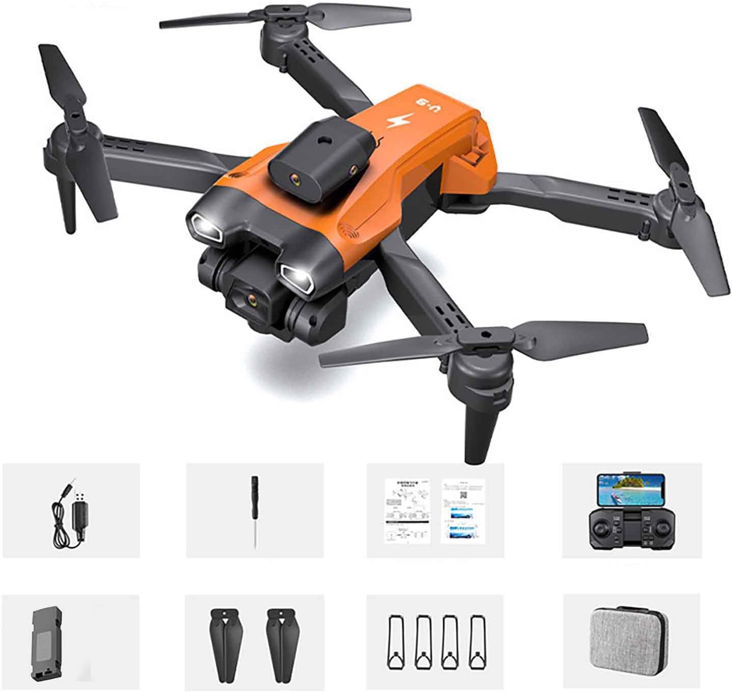 Drone with Camera, 4K HD WiFi FPV Mini Drone, Foldable RC Quadcopte with 360  Automatic Obstacle Avoidance, Trajectory Flying, Gesture Takes