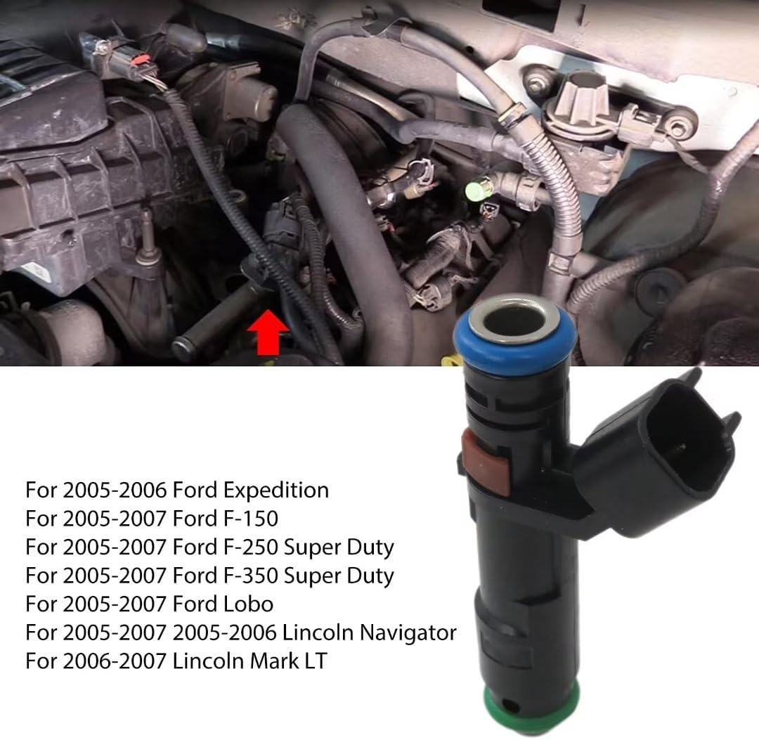 8 piezas FJ817, 5C3Z9F593DA, 5C3Z9F593DC, 8S4Z9F593A, FI11370S Reemplazo del inyector de combustible para Ford F-150 Lariat Crew Cab Pickup 4
