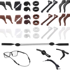 37 retenedores para gafas, ganchos de silicona suave para las orejas, retenedor de manga con punta de patilla, soporte antideslizante para lentes de 37 retenedores para gafas, ganchos de silicona suave para las orejas, retenedor de manga con punta de patilla, soporte antideslizante para lentes de