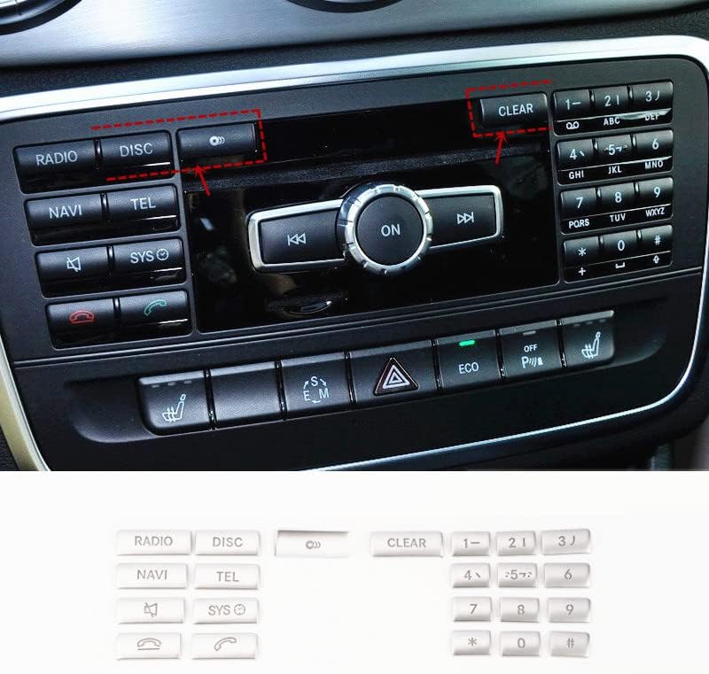 Consola central de automóvil, panel de CD, botones multimedia, decoración para Mercedes Benz GLA X156 2013-2019 CLA C117 2013-2018 Clase A W176