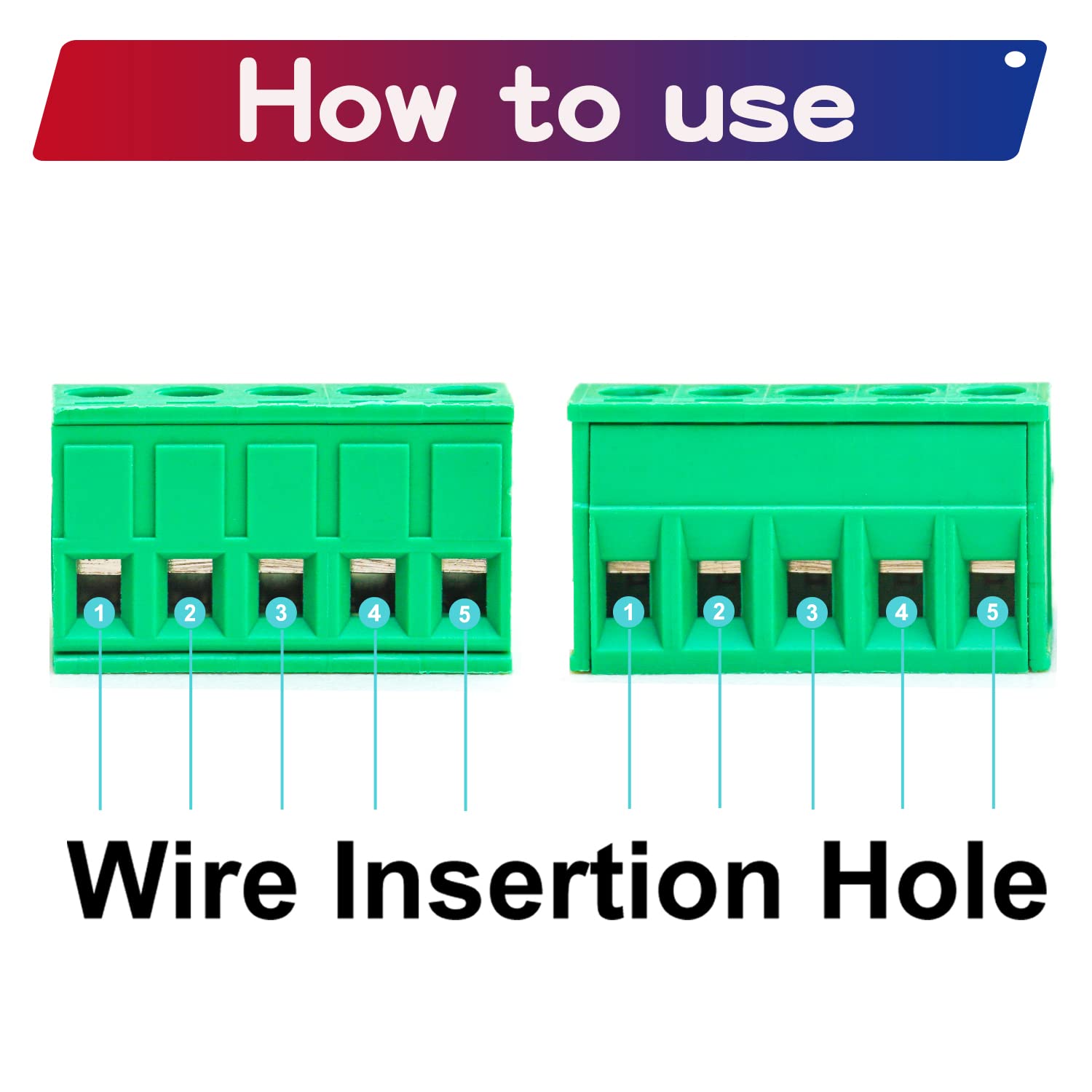 Tcenofoxy – Conector Phoenix macho y hembra de 0.200 in 2345678910111213141516182024 pines Phoenix Connector sin soldadura verde PCB tornillo