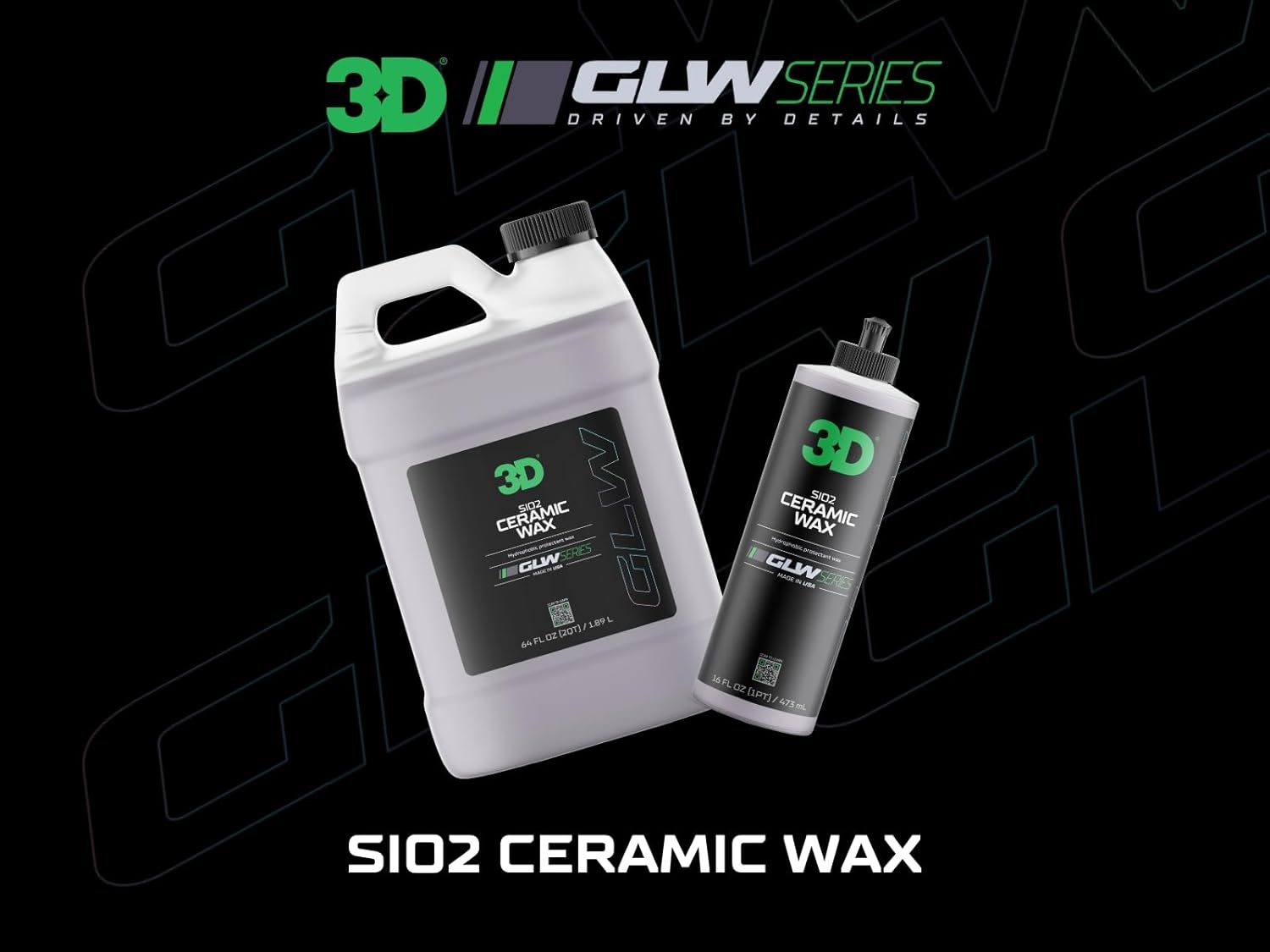 3D SiO2 Cerera de cerámica, serie GLW  Acabado brillante ultrafino en pintura  Hiper hidrofóbico  Protección  Detalles de automóvil DIY  Fácil
