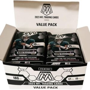 2023 Panini Mosaic NFL Football Cello Value Pack Box 12 Sealed Packs of 15 Cards Per Pack, 180 Cards in all Official NFL Licensed Trading Cards 2023 Panini Mosaic NFL Football Cello Value Pack Box 12 Sealed Packs of 15 Cards Per Pack, 180 Cards in all Official NFL Licensed Trading Cards
