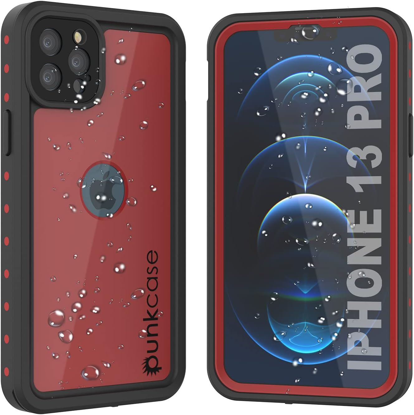 Punkcase Funda impermeable para iPhone 13 Pro serie StudStar ajuste delgado certificado IP68 a prueba de golpes a prueba de suciedad a prueba de