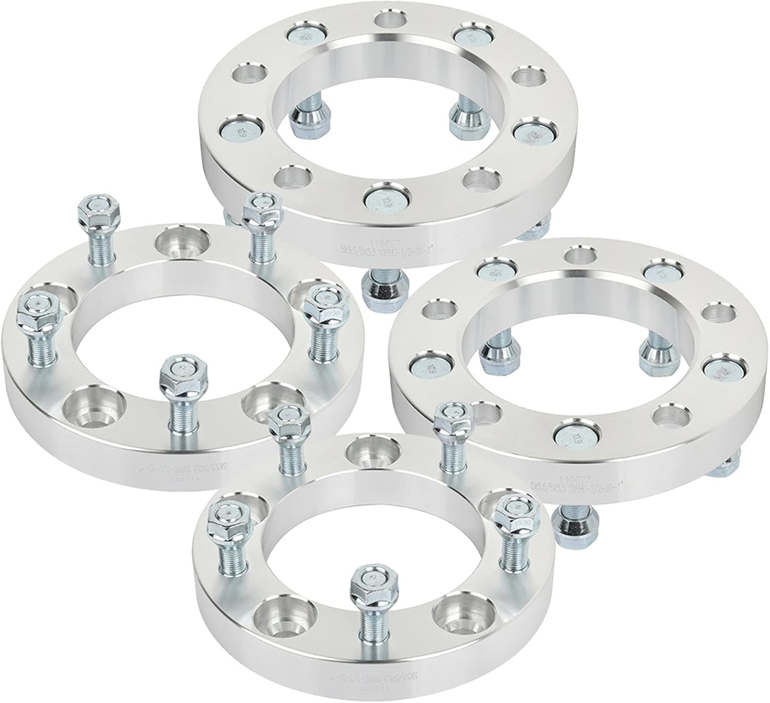 SCITOO 4 adaptadores espaciadores de rueda de 1 pulgada 5×139.7 de 5 x 5.5 a 5 x 5.5 con 12 pulgada 4.252 in