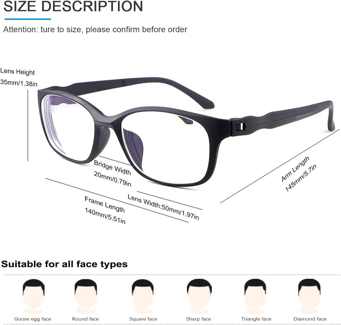 Gafas de distancia miopía para hombres y mujeres, antiluz azul, gafas de visión corta, energía negativa, gafas retro de miopía