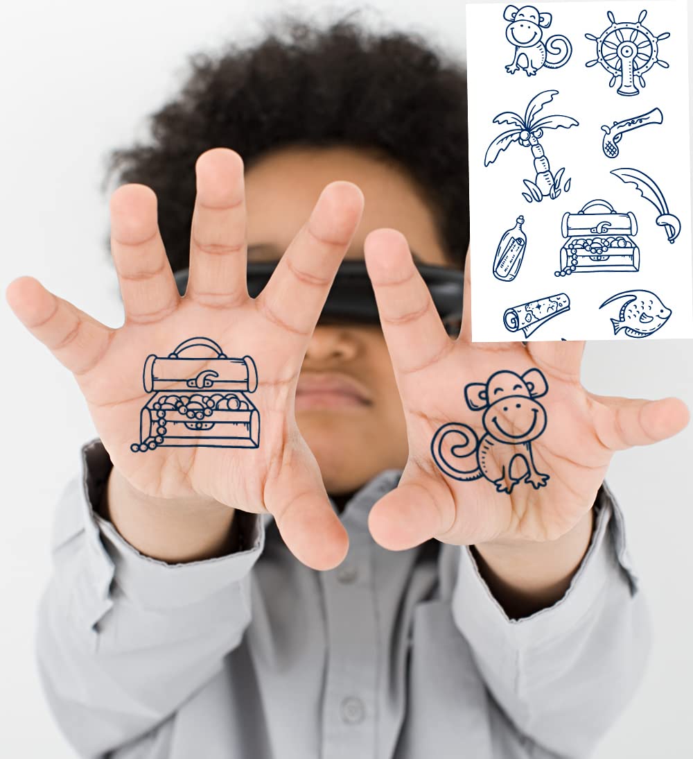 Pequeño y lindo tatuaje semipermanente, 6 hojas de larga duración de 7 a 14 días, tatuajes temporales para niños, lindas calcomanías de tatuaje