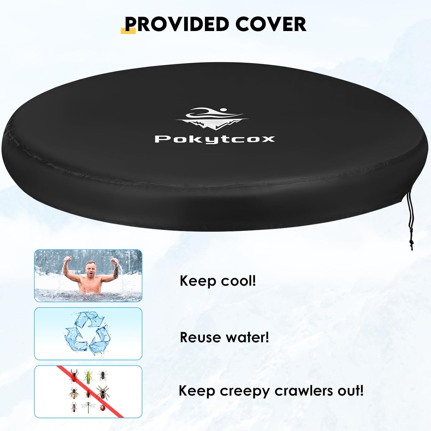 Bañera de hielo Cold Plunge Icepod portátil para bañera con tapa, cubo de recuperación plegable grande, barril de hielo Arctic Pod – Bañeras de