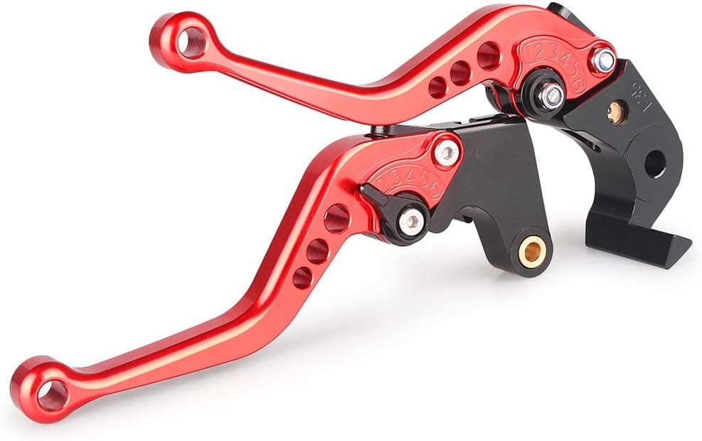 motocicleta corto freno Palanca de embrague para KAWASAKI VERSYS 1000 2015  2016 VulcanS 650 cc 2015  2016 Versys (650CC) 2015  2016, Rojo