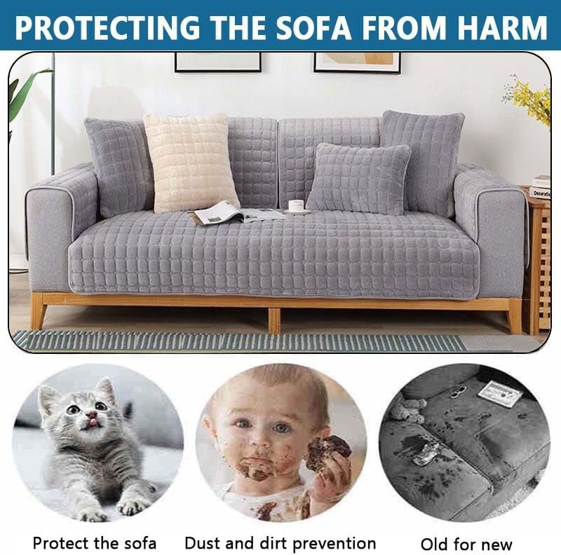 Funda para sofá de esquina en forma de L, funda para sofá de 3214 plazas, funda de terciopelo grueso para sofá, protector de muebles antideslizante,