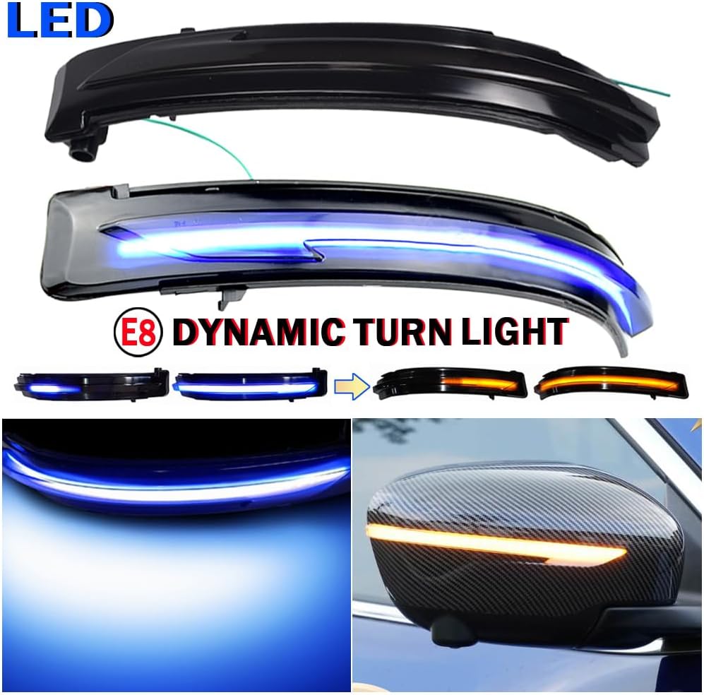 Luz de señal de giro dinámica Led Espejo lateral Lámpara secuencial intermitente para Nissan X-Trail T32 14-18 Qashqai J11 14-18 Murano Z52
