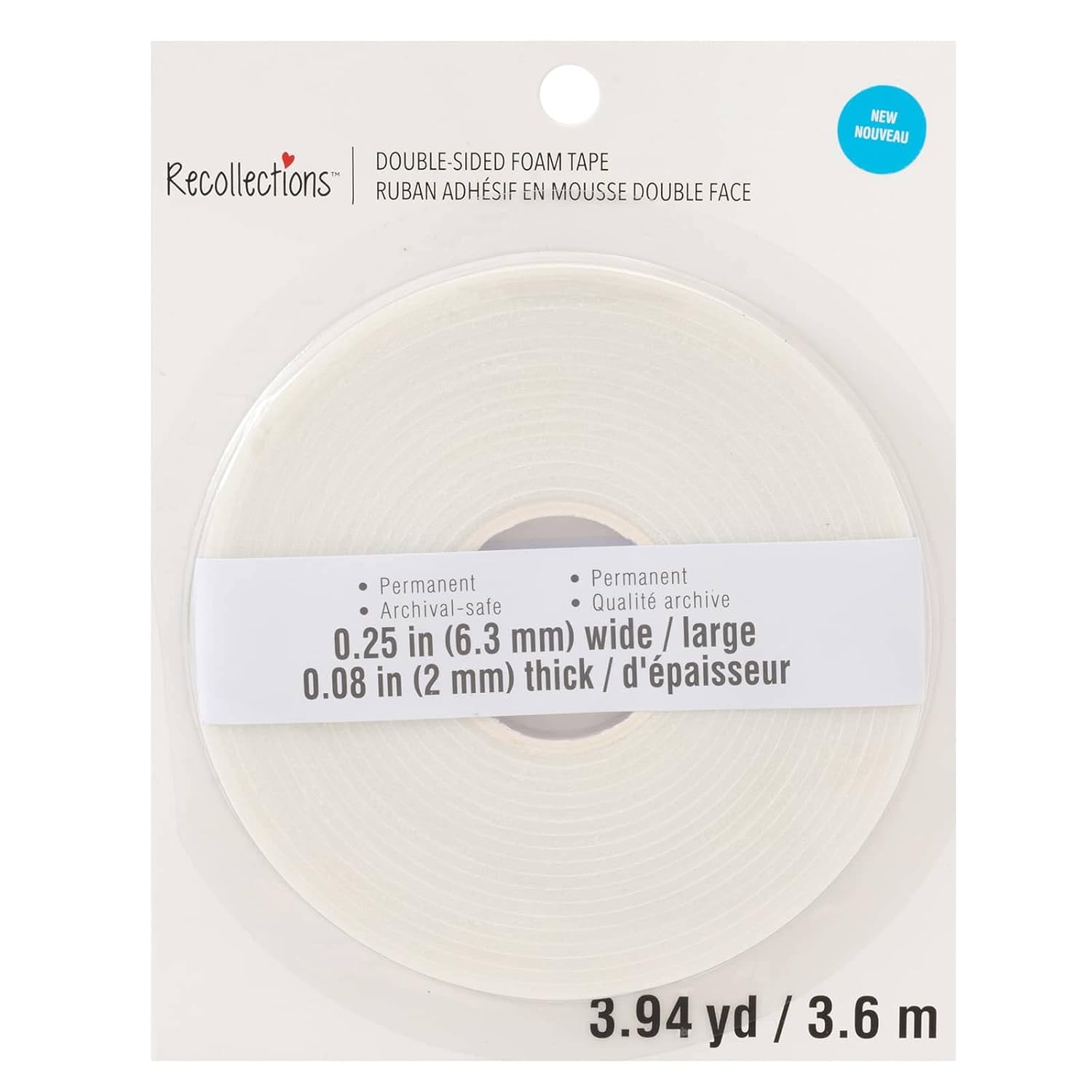 Recollections Cinta de espuma de doble cara de 14″ x 4yd