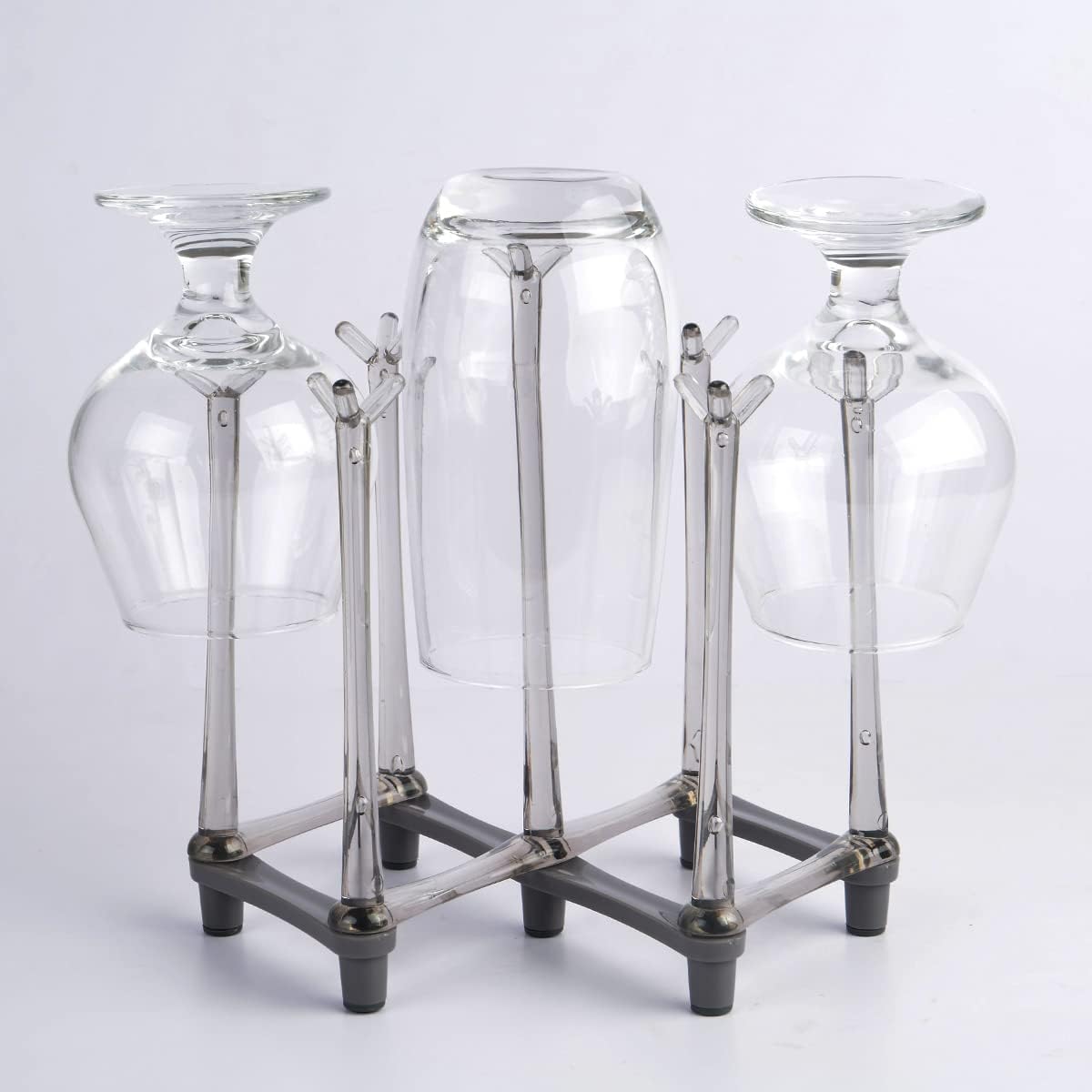 Estante de secado retráctil para tazas, soporte escurridor de vidrio para beber, organizador de drenaje de biberones y botellas deportivas, árbol de
