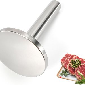 KAYCROWN Martillo ablandador de carne, aplanador de carne, mazo de carne de cocina de acero inoxidable para aplanar carne de carne de aves de KAYCROWN Martillo ablandador de carne, aplanador de carne, mazo de carne de cocina de acero inoxidable para aplanar carne de carne de aves de